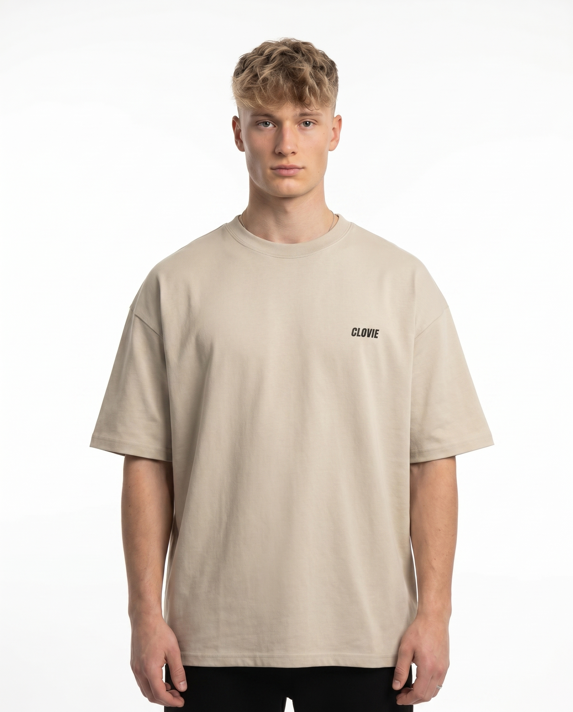 Bike life Oversized Tee Sand - model front