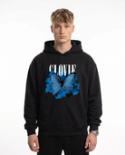 Butterfly Hoodie Black - model front print