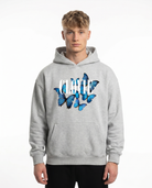 Butterfly Hoodie Light Asphalt - model front print