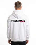 Free hugs Hoodie White - model back print