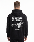 No brakes no limits Oversized Hoodie Black - model back print