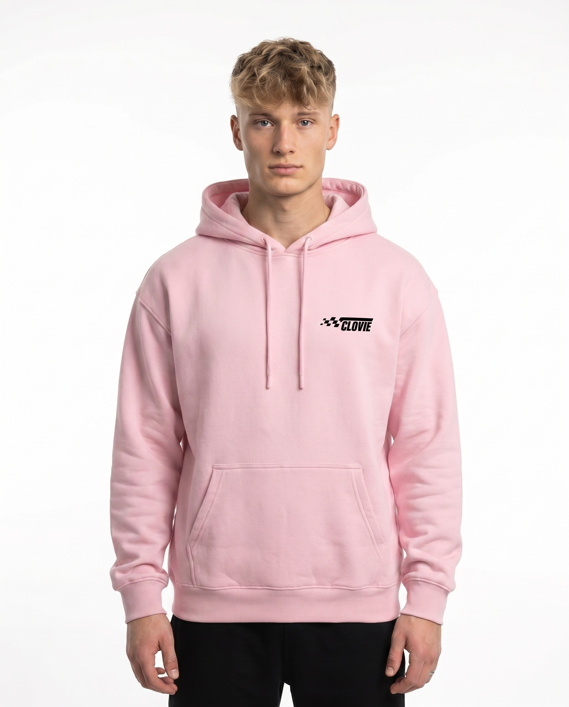 Because i would die for you Hoodie Baby Pink Vorderansicht - model front (reuse No brakes)