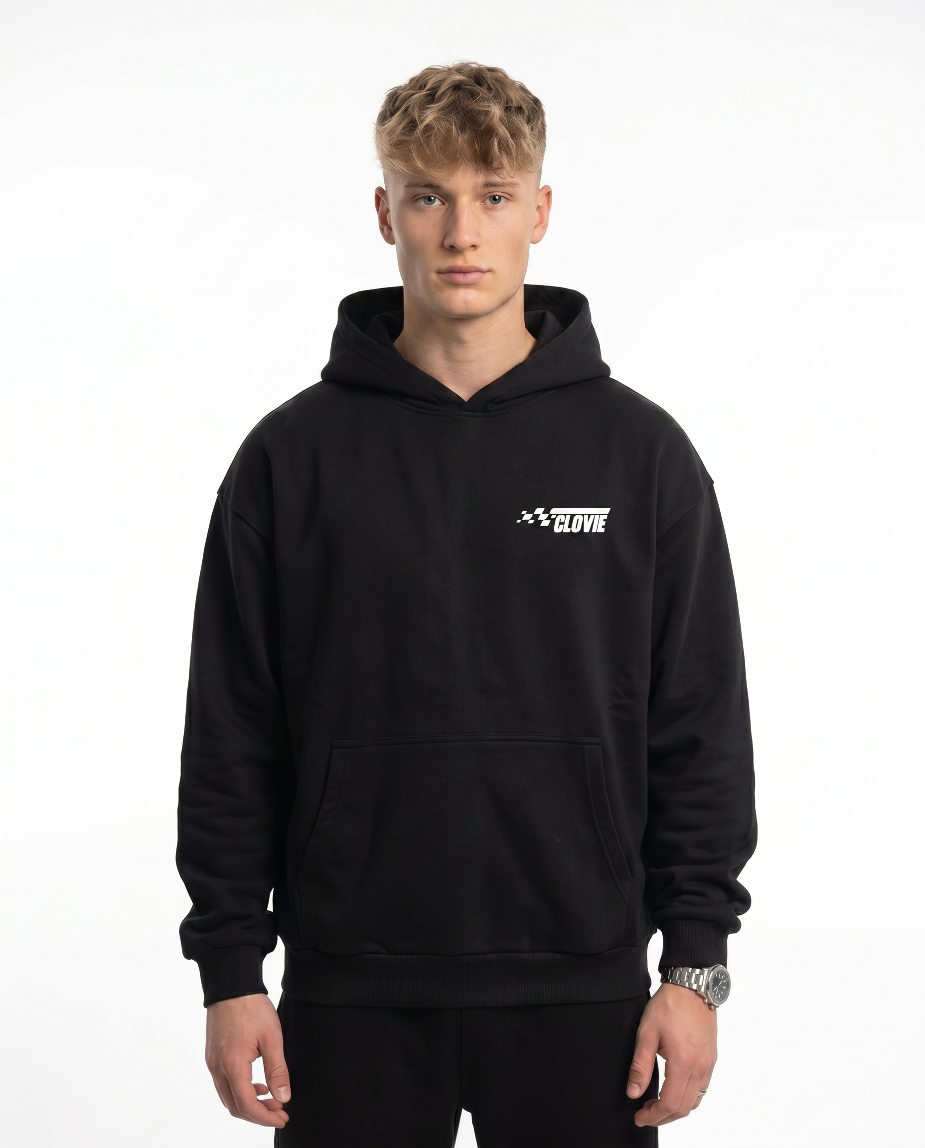 No brakes no limits OVS Hoodie Schwarz - model front