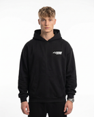 No brakes no limits Oversized Hoodie Black - model front