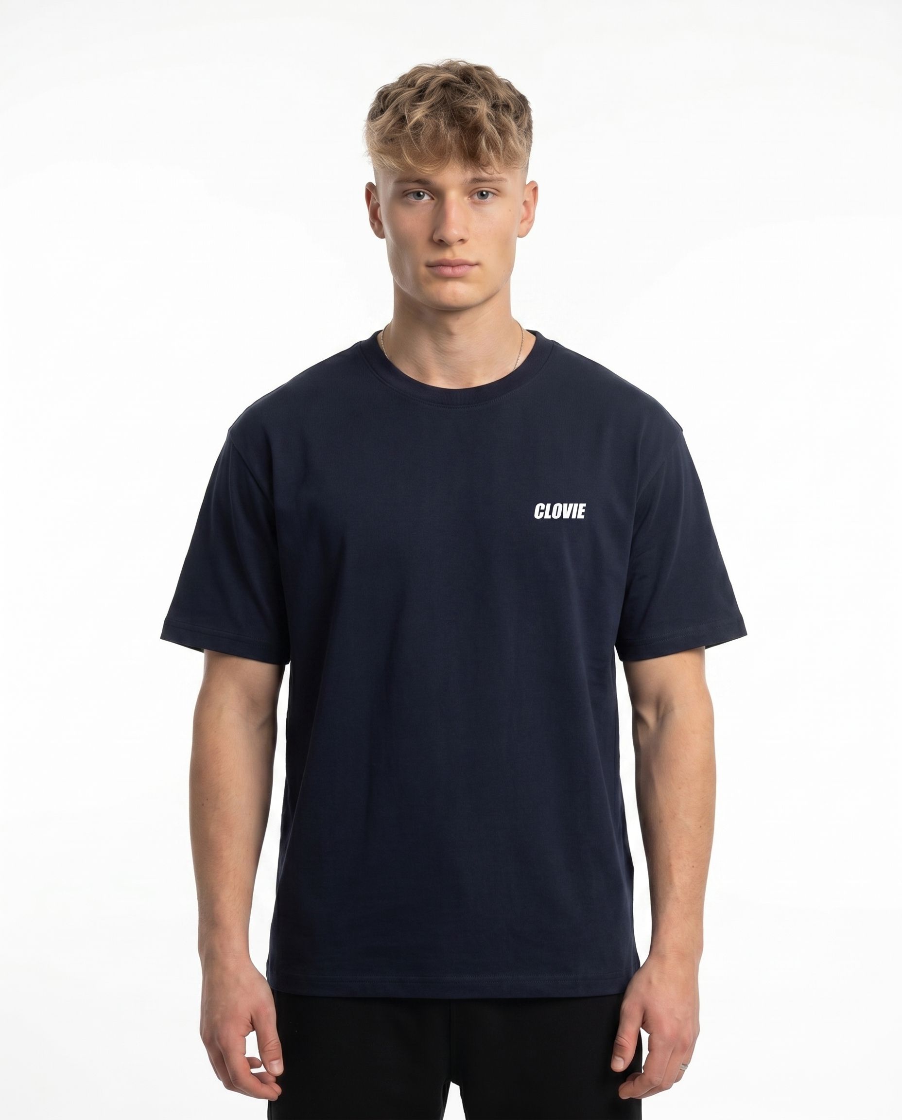 Nissan Skyline R34 Standard Tee French Navy - model front