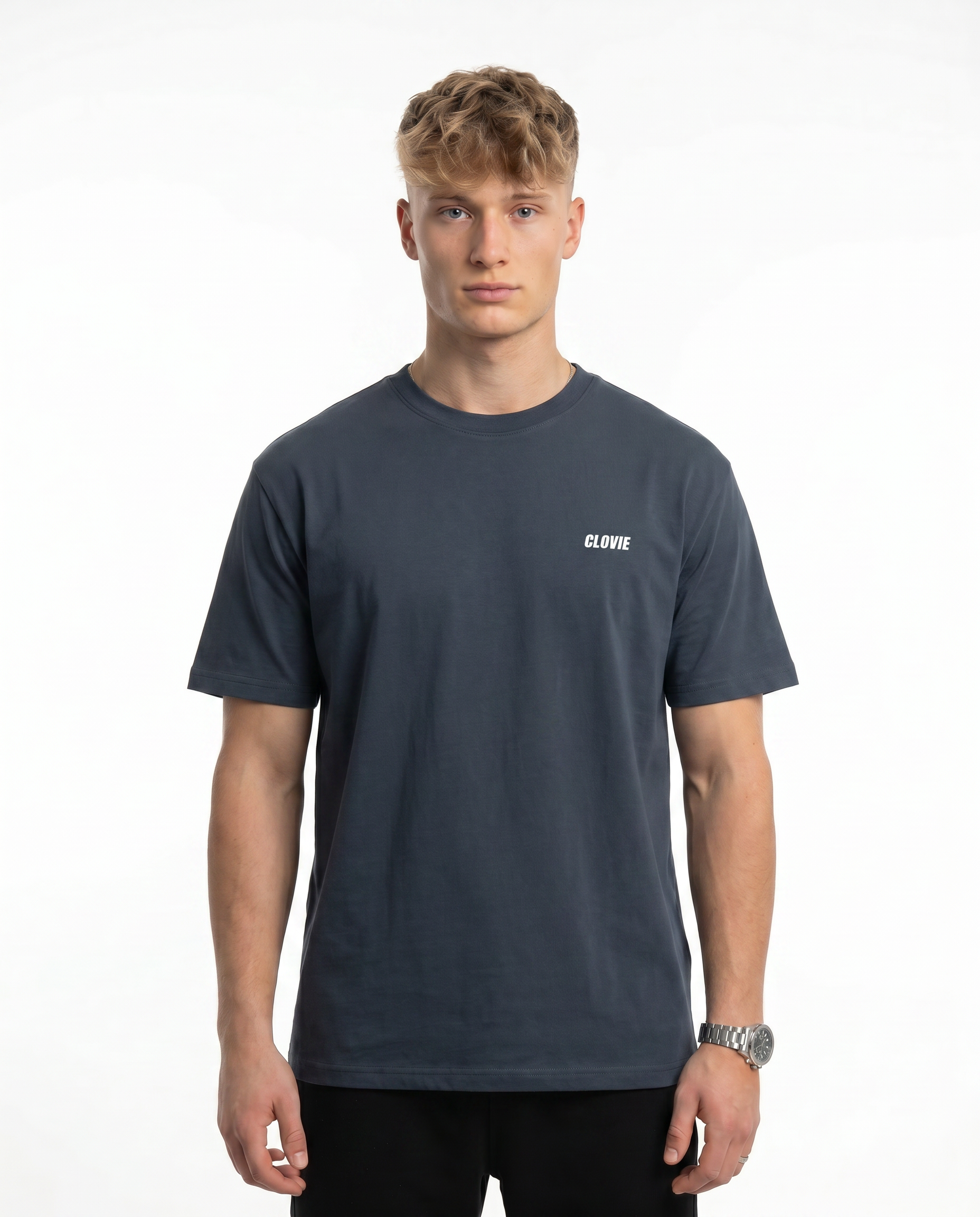 Nissan Skyline R34 Standard Tee India Ink Grey - model front