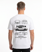 Toyota Supra MK4 Standard Tee White - model back print