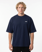 Los Angeles Oversized Tee French Navy - model front