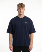 Bombs Oversized Tee French Navy - model front