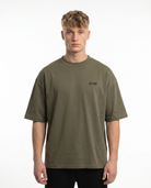Happy pills Oversized Tee Khaki - model front