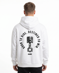 Born to ride Oversized Hoodie White - model back print