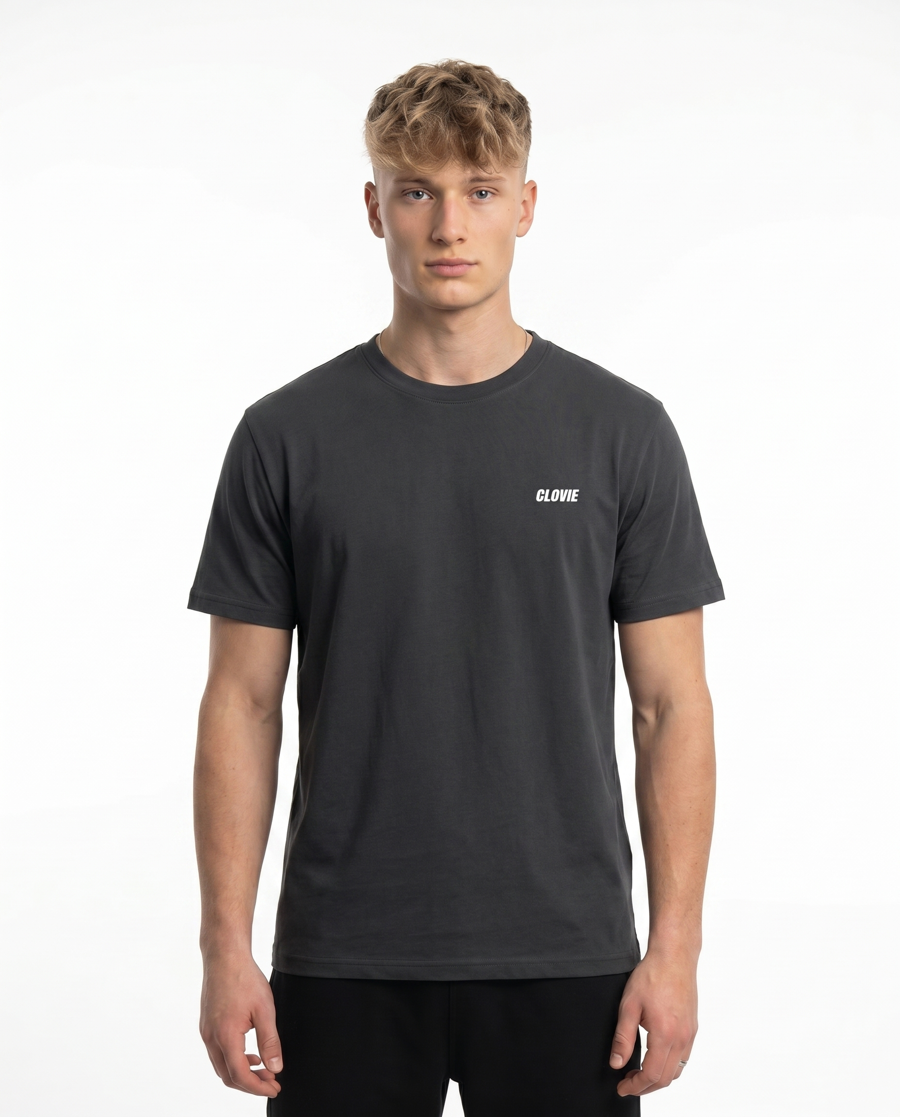 Clovie basic Standard Tee Anthracite - model front