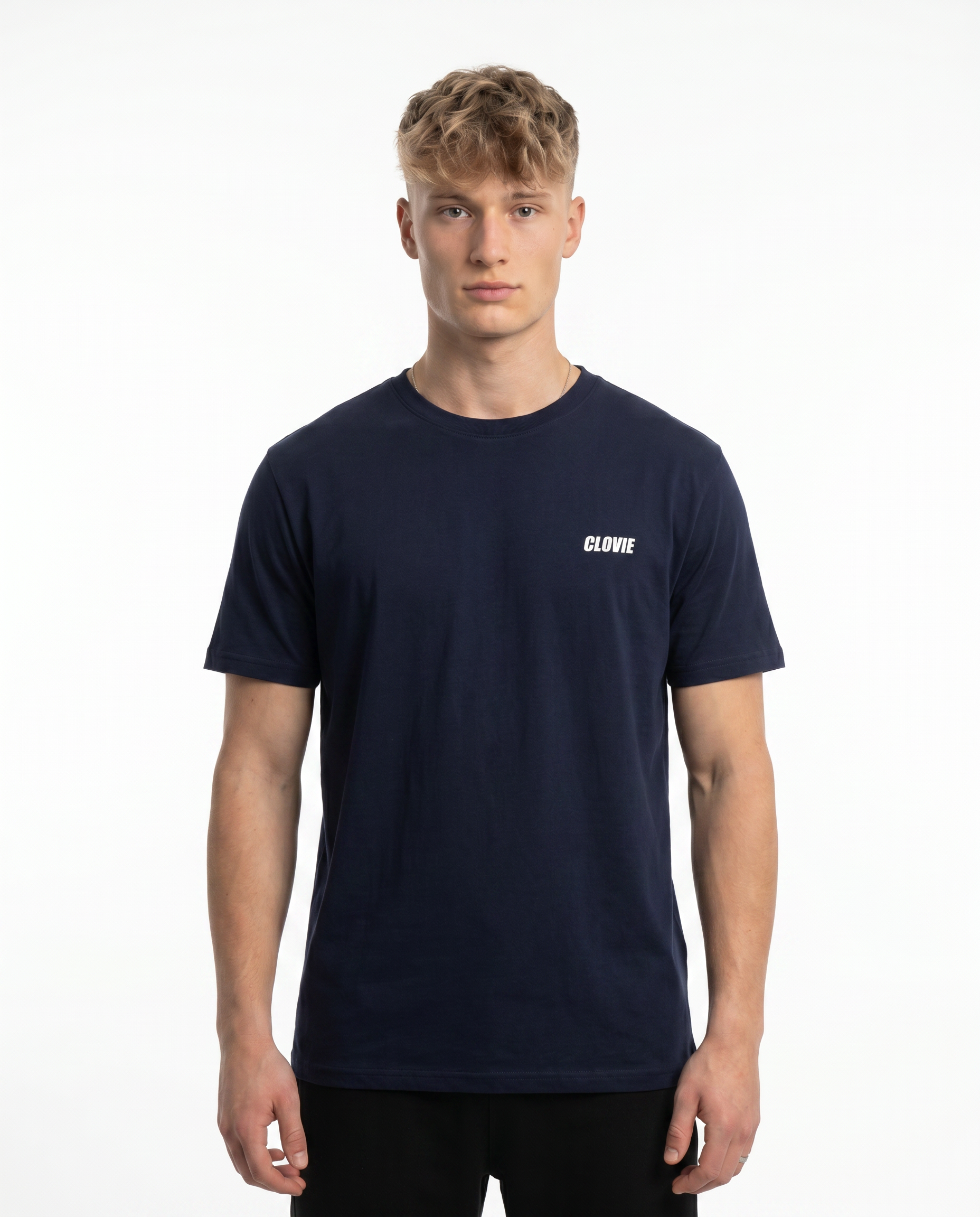 Clovie basic Standard Tee French Navy - model front