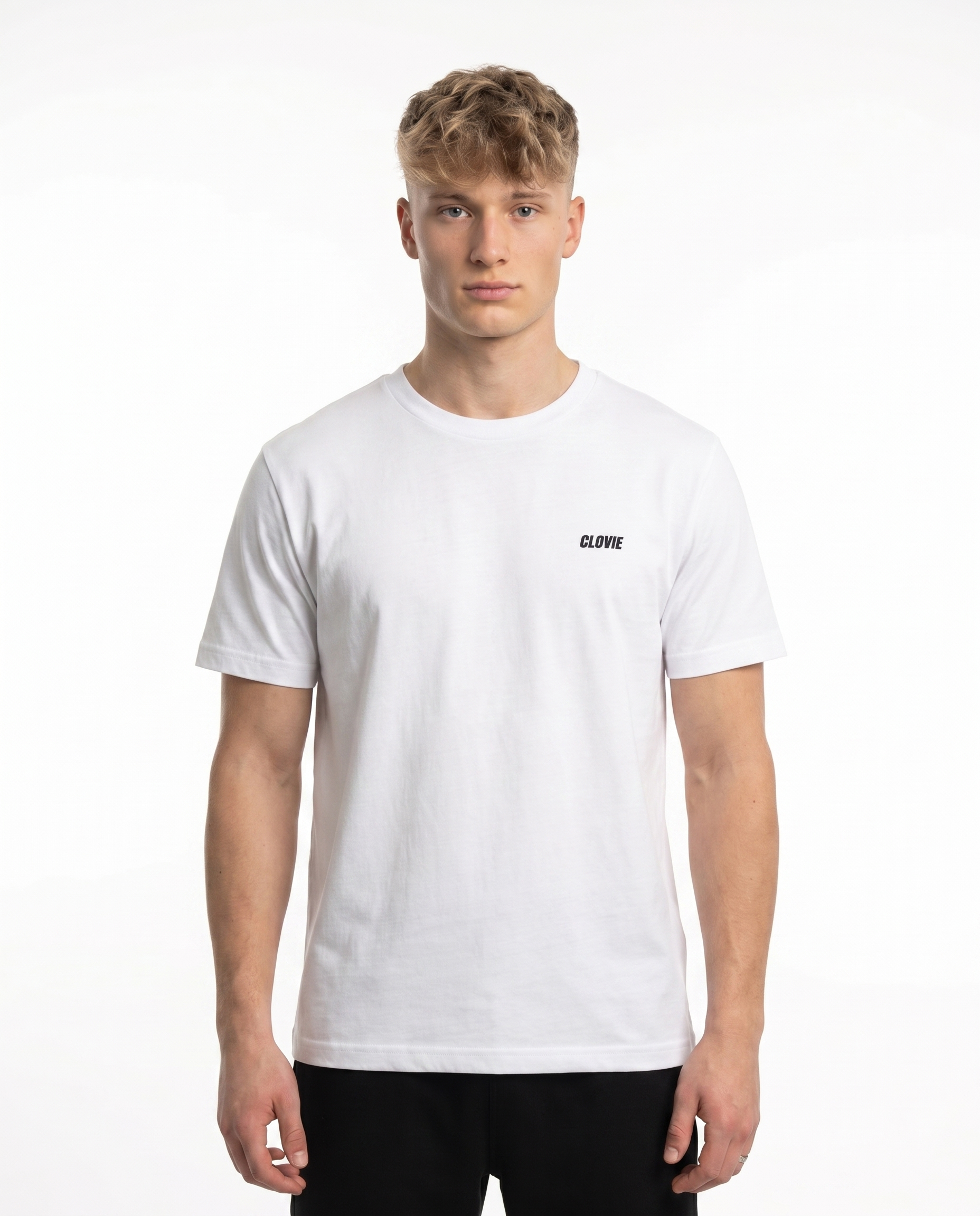 Because i would die for you Standard Tee White - model front