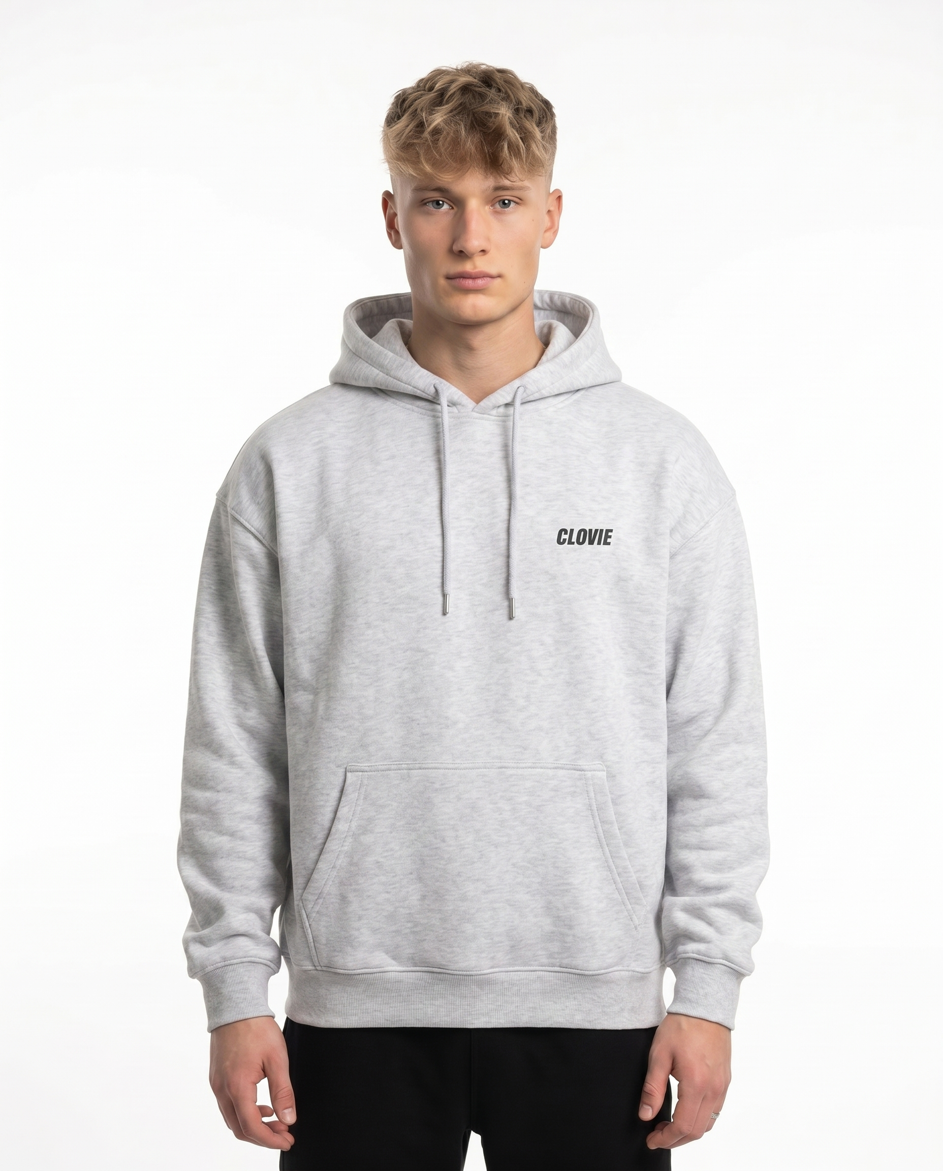 Loyalty is with you Hoodie Heather Grey - model front
