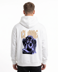 Angel Oversized Hoodie White - model back print