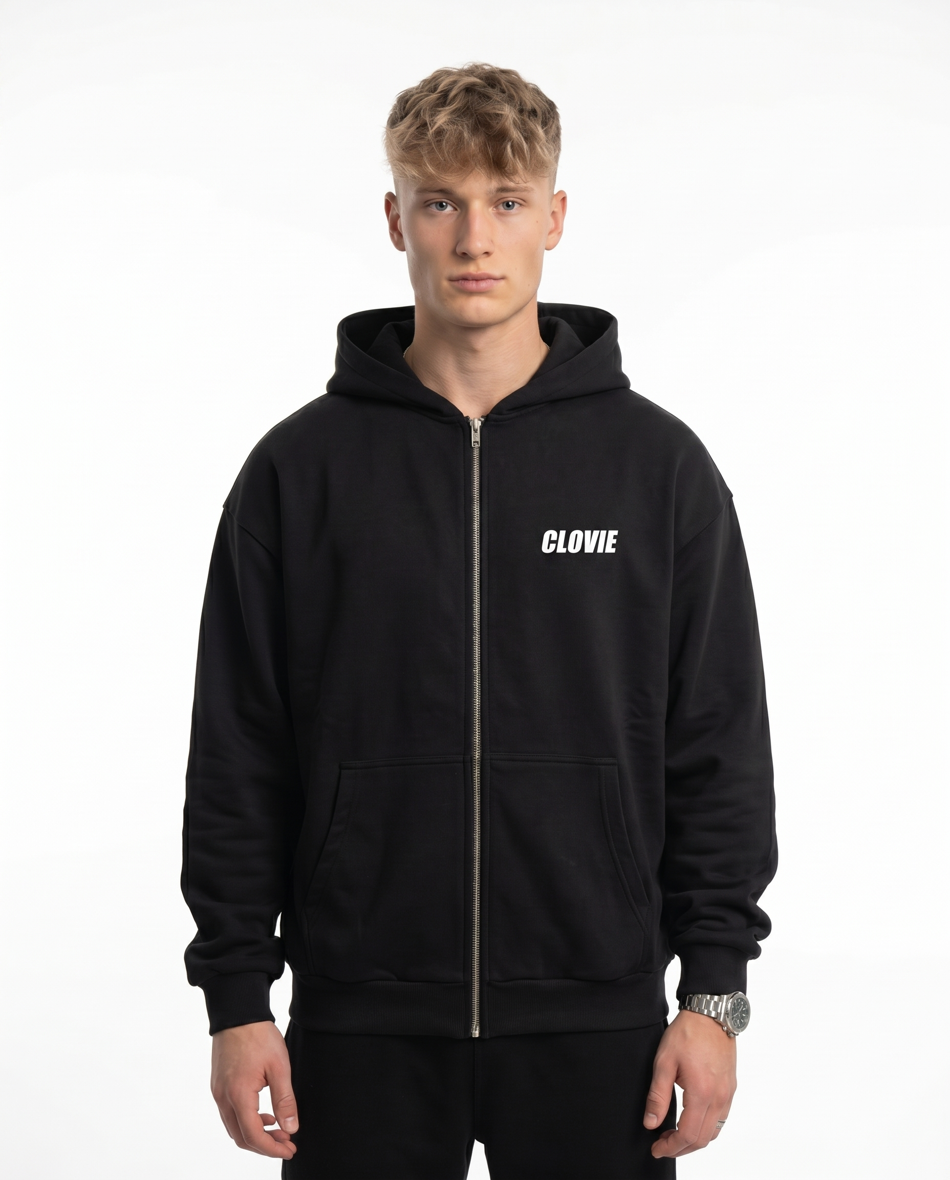 Angel Zip Black - model front