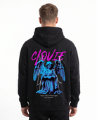 Angel Zip Black - model back print