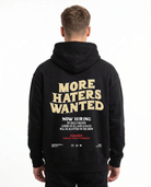 More haters wanted Black - model back print