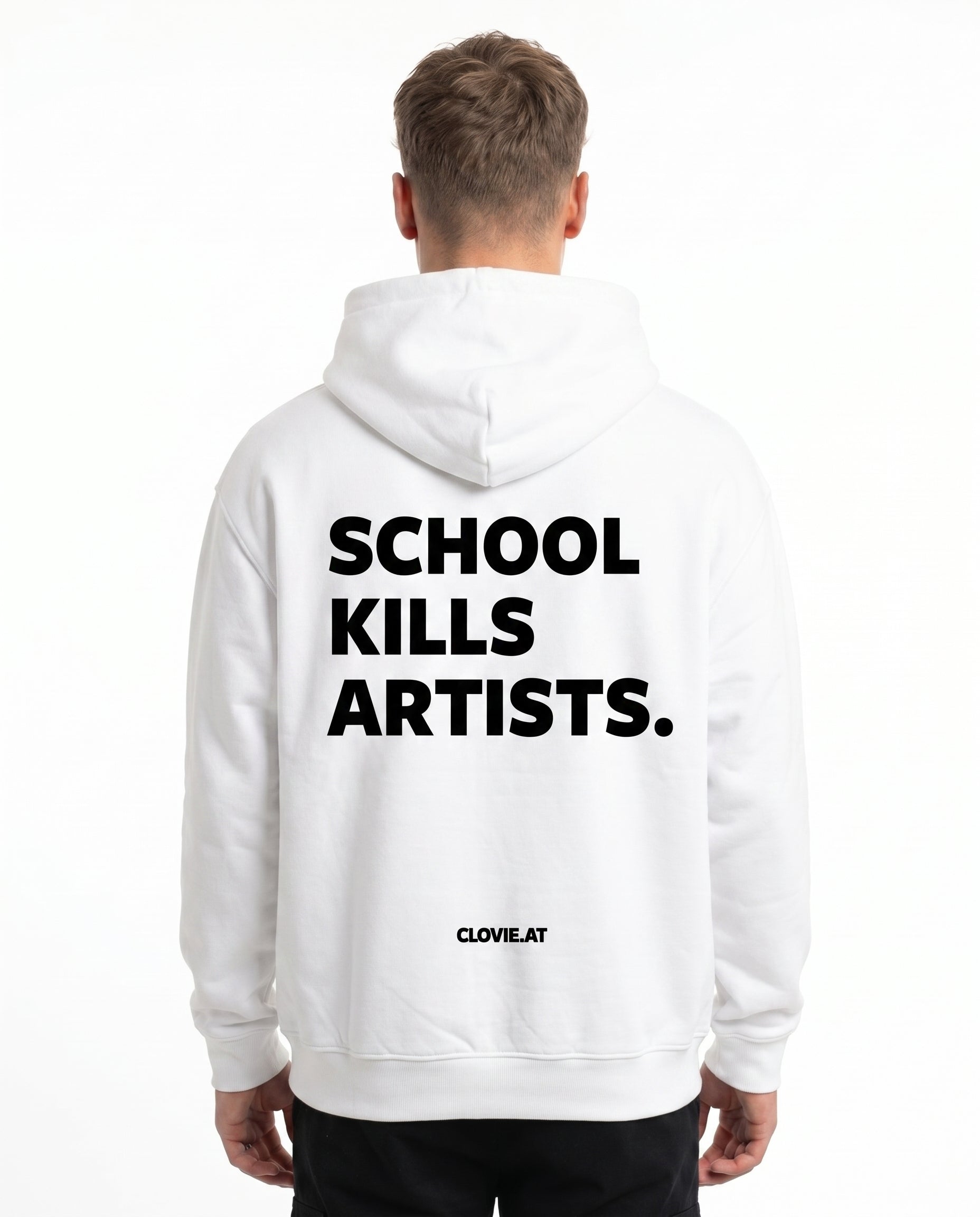 School kills artists White - model back print
