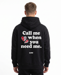 Call me when you need me Black - model back print