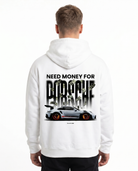 Need money for porsche White - model back print
