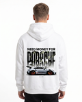 Need money for porsche Hoodie White - model back print
