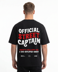 Official street captain OVS Tee Black - model back print (reused twin)