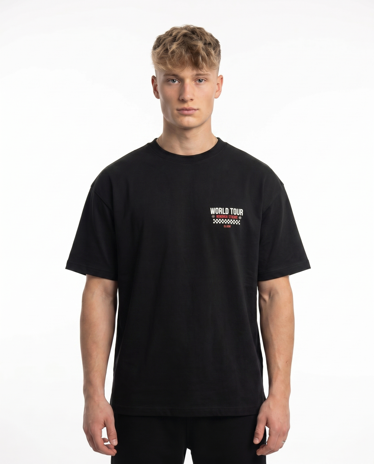 Official street captain OVS Tee Black - model front (reused twin)