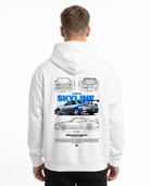 Nissan Skyline R34 Zip White - model back print