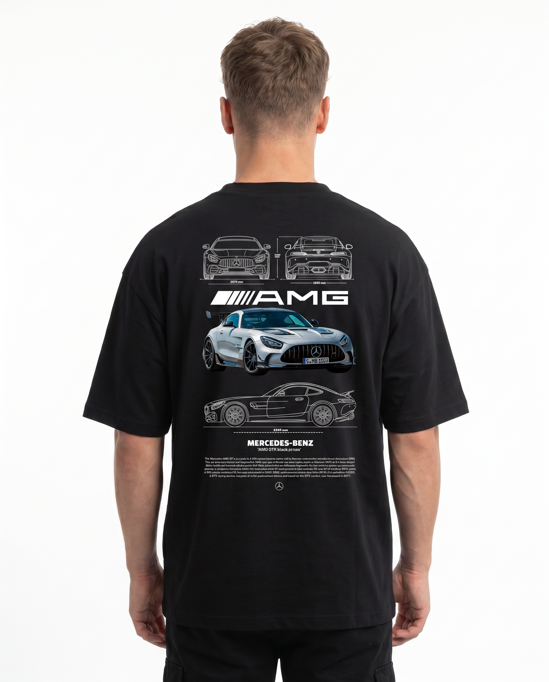 Mercedes-Benz AMG GT OVS Tee Black - model back print