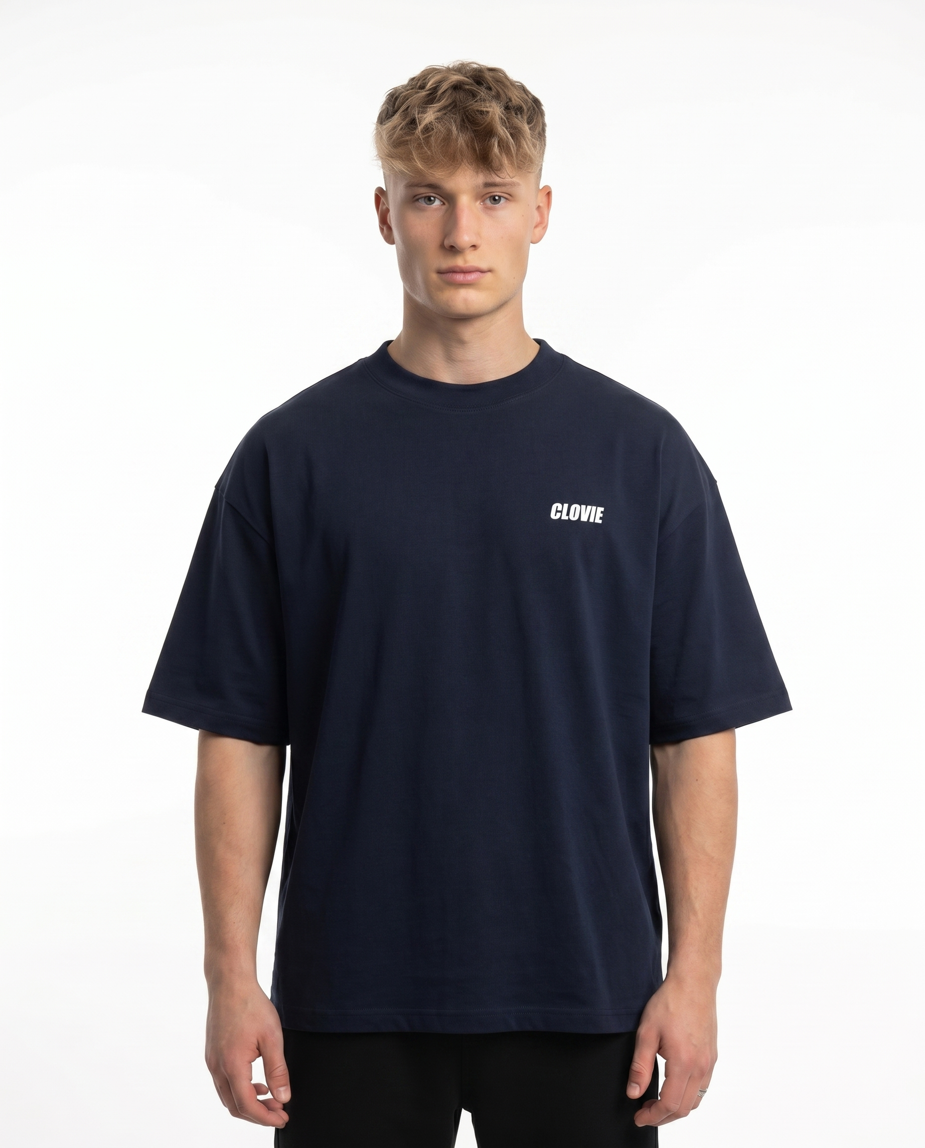 BMW CSL 3.0 OVS Tee French Navy - model front