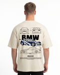 BMW M3 GTR OVS Tee Natural Raw - model back print