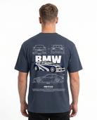 BMW M3 GTR Std Tee India Ink Grey - model back print