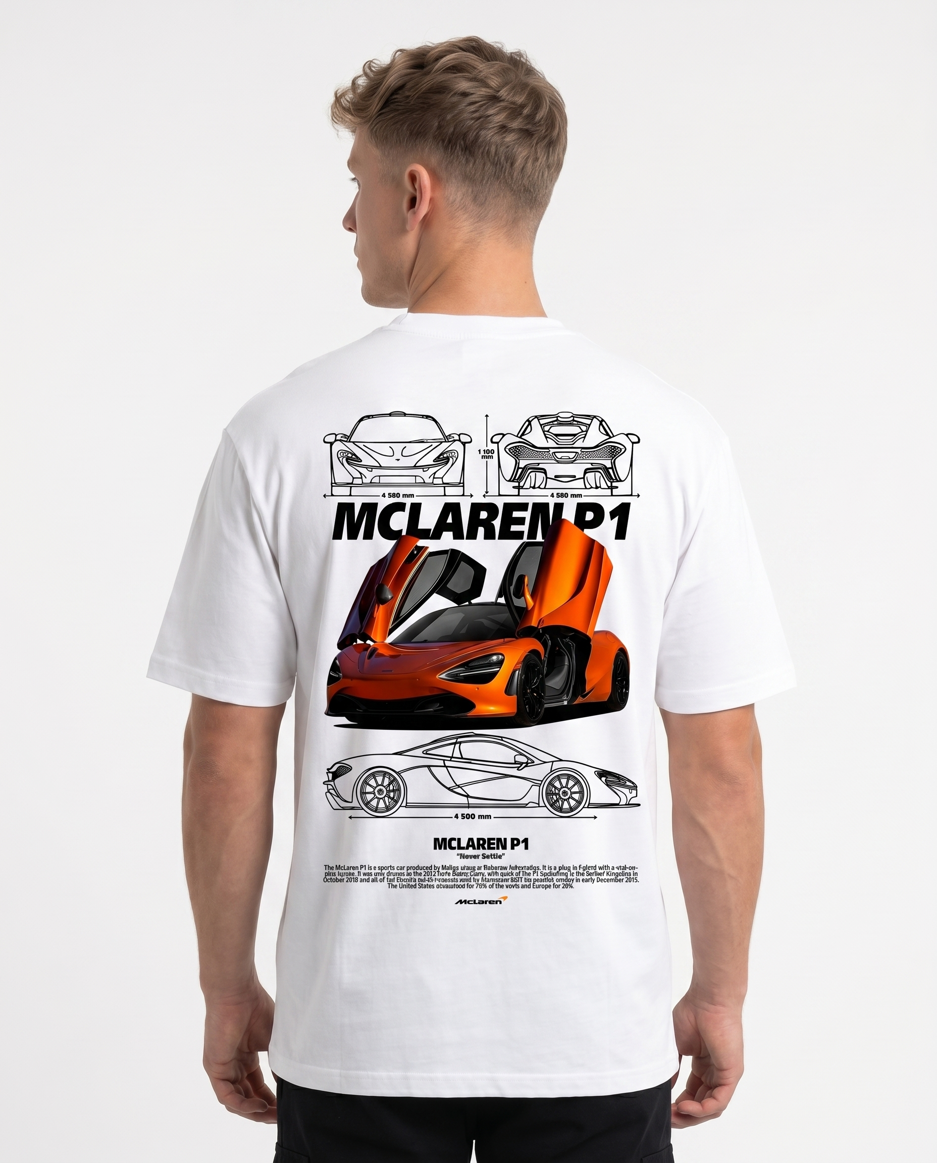 McLaren P1 Standard Tee White Back