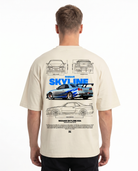 Nissan Skyline R34 Oversized Tee Natural Raw Back