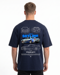 Nissan Skyline R34 Oversized Tee French Navy Back