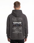 Porsche 911 GT3 RS Hoodie Charcoal Heather Back