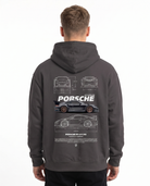 Porsche 911 GT3 RS Hoodie Charcoal Heather Back