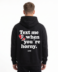 Text me Hoodie Jet Black Back