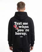 Text me Hoodie Jet Black Back