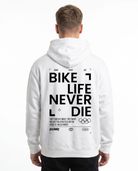 Bike life Hoodie Arctic White Back