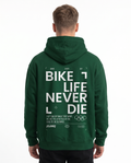 Bike life Hoodie Bottle Green Back