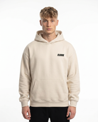 Bike life Oversized Hoodie White Sand Front
