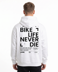 Bike life Oversized Hoodie White Back