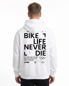 Bike life Oversized Hoodie White Back