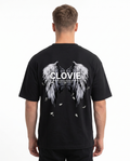Angel wings Oversized Tee Black Back