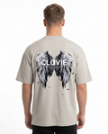 Angel wings Oversized Tee Grey Back