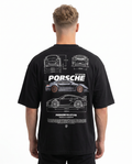 Porsche 911 GT3 RS Oversized Tee Black - model back print