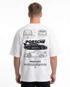 Porsche 911 GT3 RS Oversized Tee White - model back print